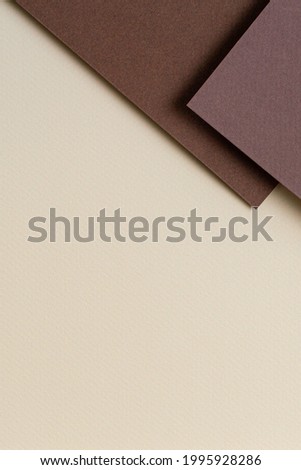 Abstract color papers geometry composition background with beige and brown tones