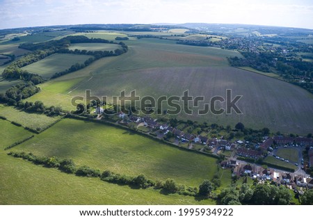 Aerial picture of English countryside