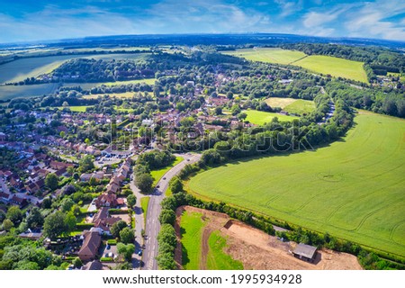 Aerial picture of English countryside