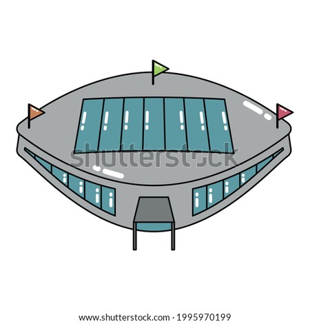 Isolated 3D stadium icon Modern building