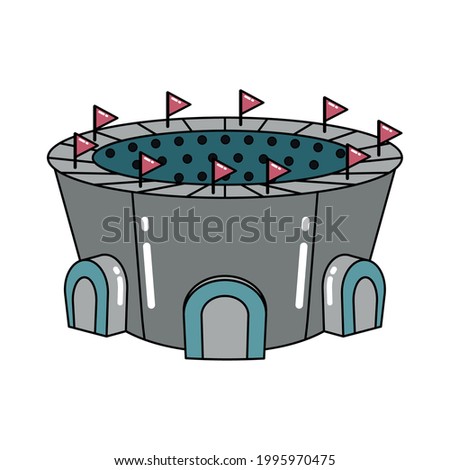 Isolated 3D stadium icon Modern building
