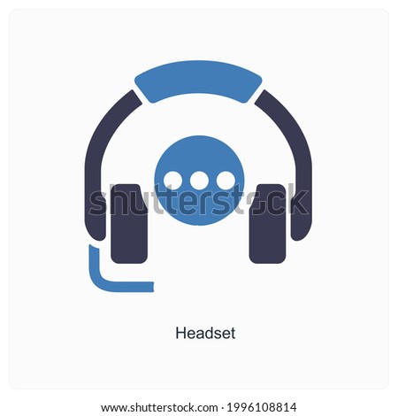 Headset or Help Center Icon Concept