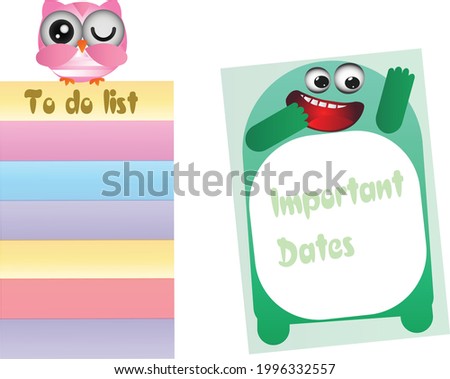 To do list template . weekly or daily planner, note paper. Daily Weekly Routine caterpillar cartoon. Can be used at school or children’s bedrooms.