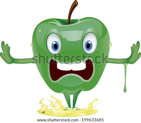 Mascot Illustration of a Green Apple Giving a Thumbs