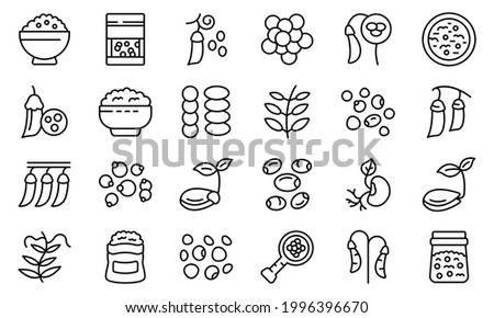 Lentil icon. Outline lentil vector icon for web design isolated on white background Royalty-Free Stock Photo #1996396670