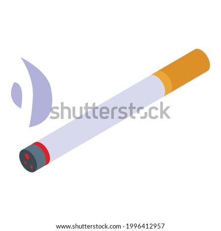 Burning cigarette icon. Isometric of Burning cigarette vector icon for web design isolated on white background