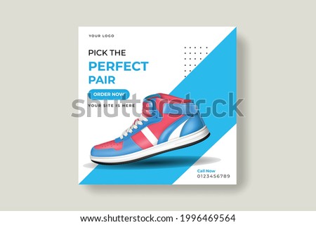 Shoes social media banner, post templates design
 Royalty-Free Stock Photo #1996469564