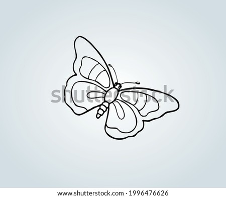 Butterfly Silhouette Icons Abstract Vector Icons