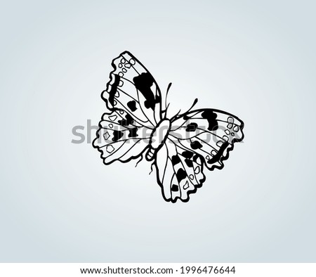 Butterfly Silhouette Icons Abstract Vector Icons