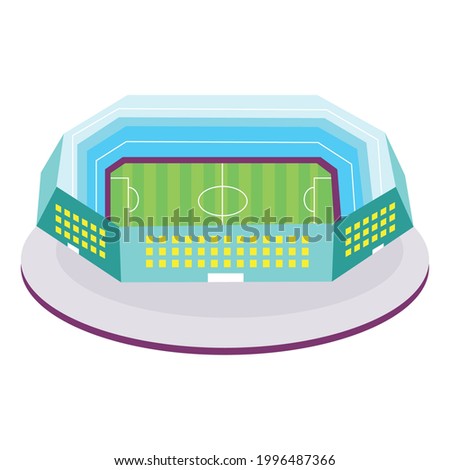 Isolated 3d colored soccer stadium