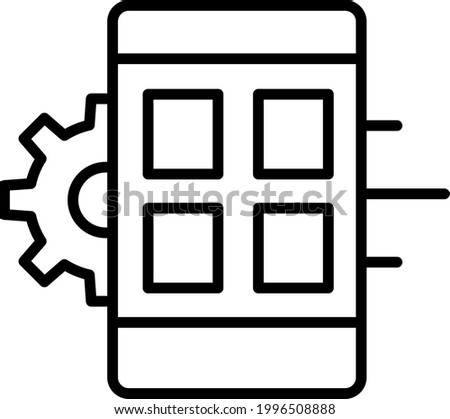 Mobile Application icon Smartphone with apps