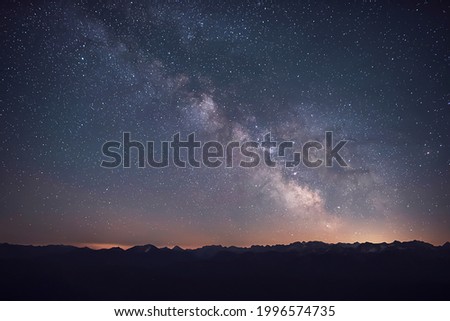 Milky Way in the European Alps.