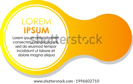 Circle yellow gradient abstract banner template illustration