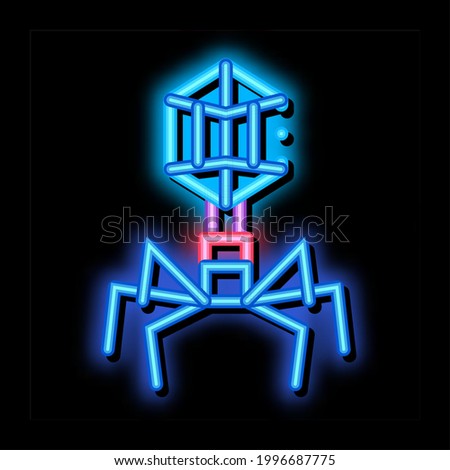 Disease Virus Pathogen Element neon light sign vector. Glowing bright icon transparent symbol illustration