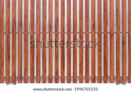 Large sliding doors made of wood and metal isolate on white background