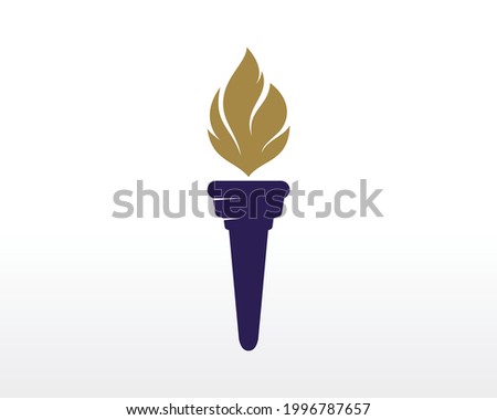 Torch logo design. Education and Leadership Logo design Vector