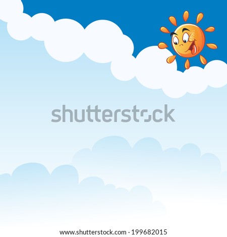  cartoon sun clouds
