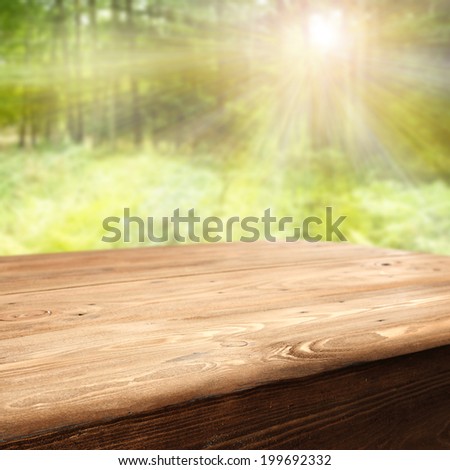 board of forest and sunset 