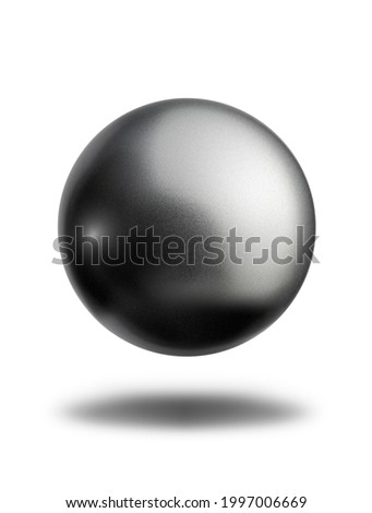 metal sphere suspended in the air Royalty-Free Stock Photo #1997006669