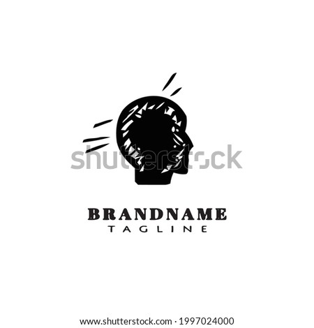head acupuncture logo icon design template modern vector illustration