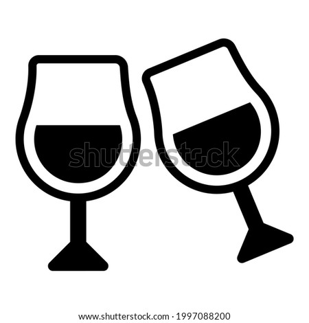 cheers, celebration black filled line icon, vector design usa independence day icon.