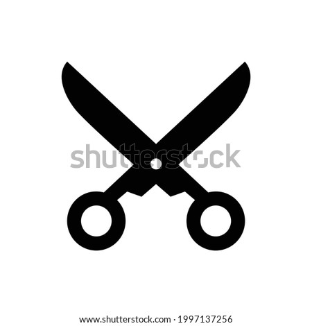 Scissors vector icon, isolated on white background