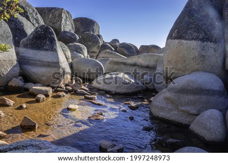 Small flowing water with rocks