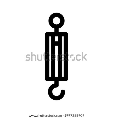 hanging scale icon or logo isolated sign symbol vector illustration - high quality black style vector icons
