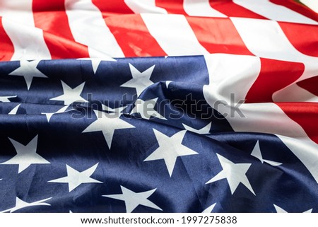 Close up flag of United States of America waving, Stars and stripes, United states of america, Happy Independence Day