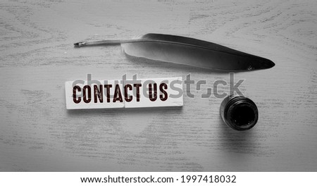 Words with contact us Business Concept idea