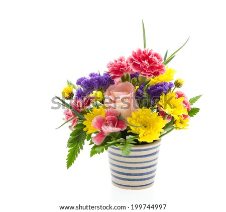 Flower bouquet isolated on white