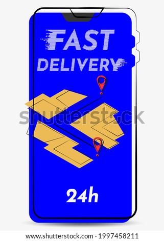 banner fast delivery to the location of food goods cargo web