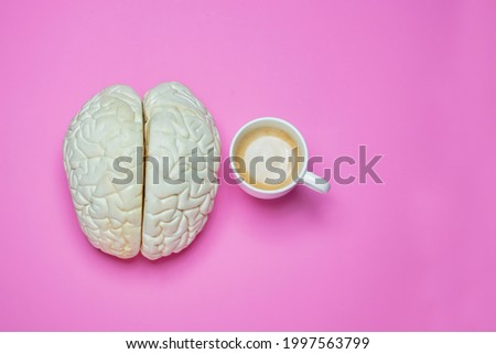 Coffee makes brain work in the morning concept