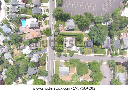 Aerial View of Rockville Centre Town