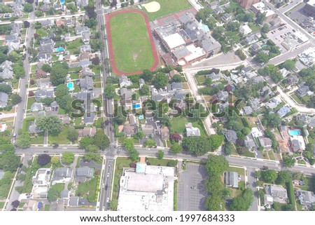 Aerial View of Rockville Centre Town