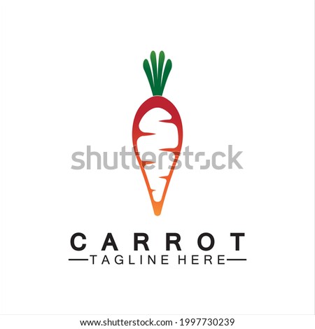 Carrot logo vector icon illustration design template
