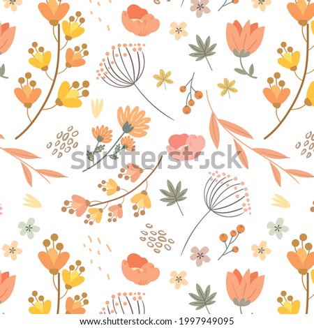 Abstract seamless pattern on vibrant background.
