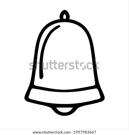 Bell outline icon vector. Notification symbol template for graphic and web design. Vector illustration isolated on white.