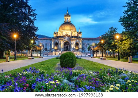 view at blue hour of the sanctuary and house where San Ignacio de Loyola, founder of the Jesuits was born - selective focus
 Royalty-Free Stock Photo #1997993138