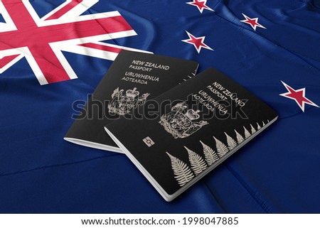 New Zealand passport with New Zealand flag , Citizenship by Investment
