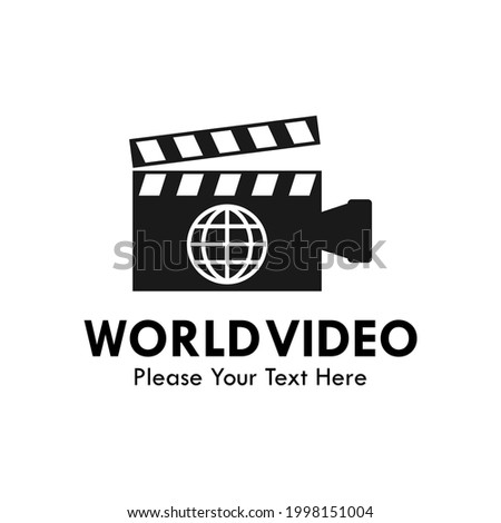World video logo template illustration