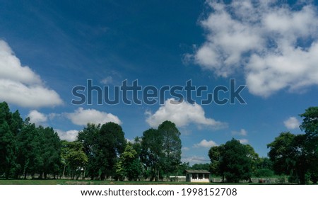 Blue sky with white cloudsBlue sky on clear days background or texture.