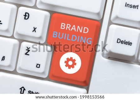 Conceptual caption Brand Building. Conceptual photo boosting customer s is knowledge over a certain business Abstract Creating Safe Internet Experience, Preventing Digital Virus Spread