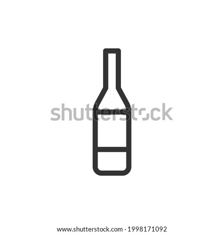Wine minimal line icon. Web stroke symbol design. Wine sign isolated on a white background. Premium line icon.