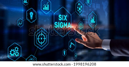 Six Sigma. Management concept aimed at improving the quality of work of an organization or a separate unit. Royalty-Free Stock Photo #1998196208
