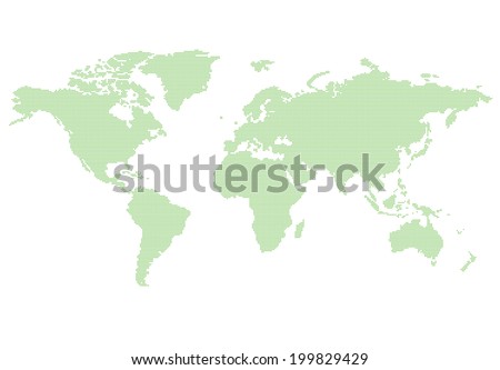 World map green