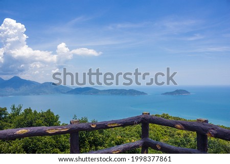 Panoramic view of Da Nang Bay from Ban Co peak
