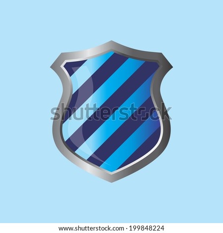 blank empty blue theme shield