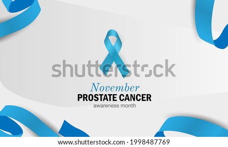 November is Prostate Cancer Awareness Month. Vector illustration with satin ribbon, realistic stethoscope, Male health care.