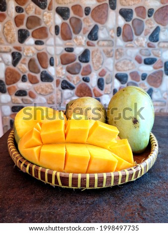This mango fruit from West Java, known as the Elephant Mango, because of its large shape, thick flesh and small seeds, this fruit is much preferred among the people of West Java and Indonesia.